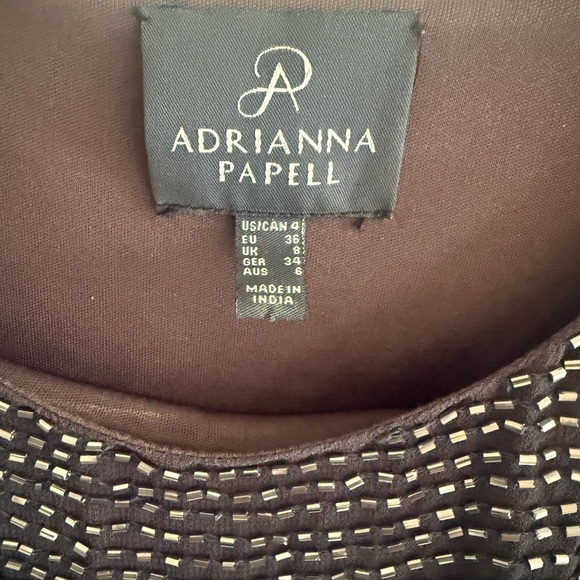 Adrianna Papell Black and Silver Sequin Mini Dress - Picture 3 of 3